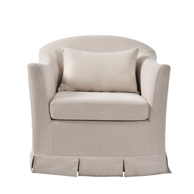 Electra Modern Farmhouse Slipcovered Swivel Armchair by Birch Lane