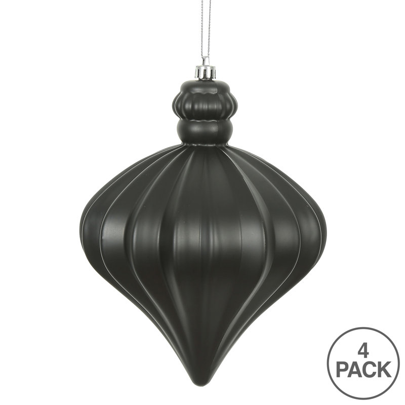 Ornement de Noël oignon 6 po, Noir