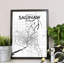 Saginaw City Map - Unframed Graphic Art Print on Paper-2067018683-2082564149