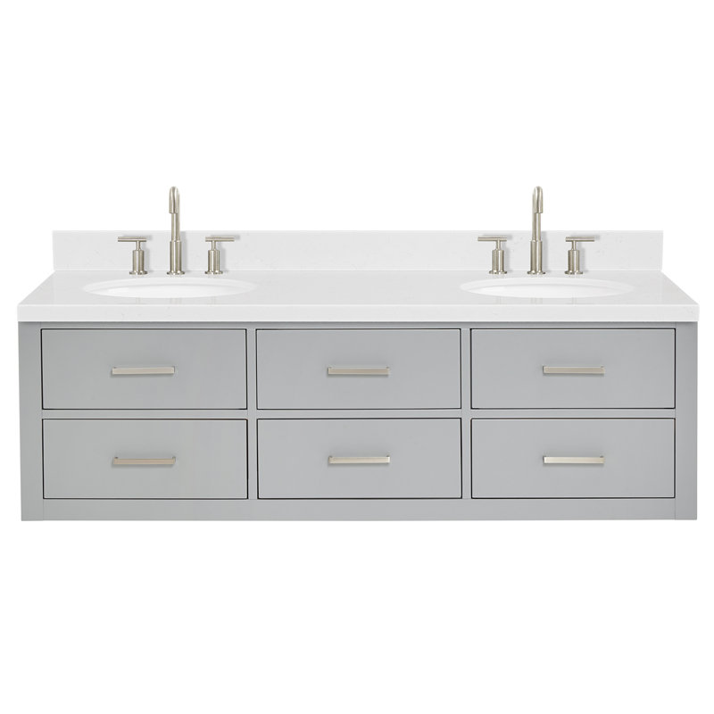 Macmullin Double Vanity, Gray, 60"