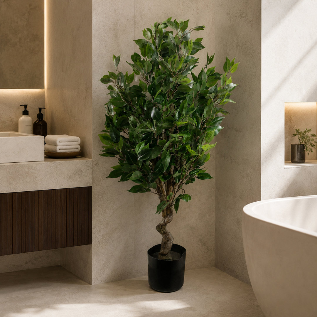 110cm Faux Ficus Tree in Pot Liner