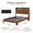 Full XL Size bed frame with storage headboard and built-in charging station-1540918188-1540918189