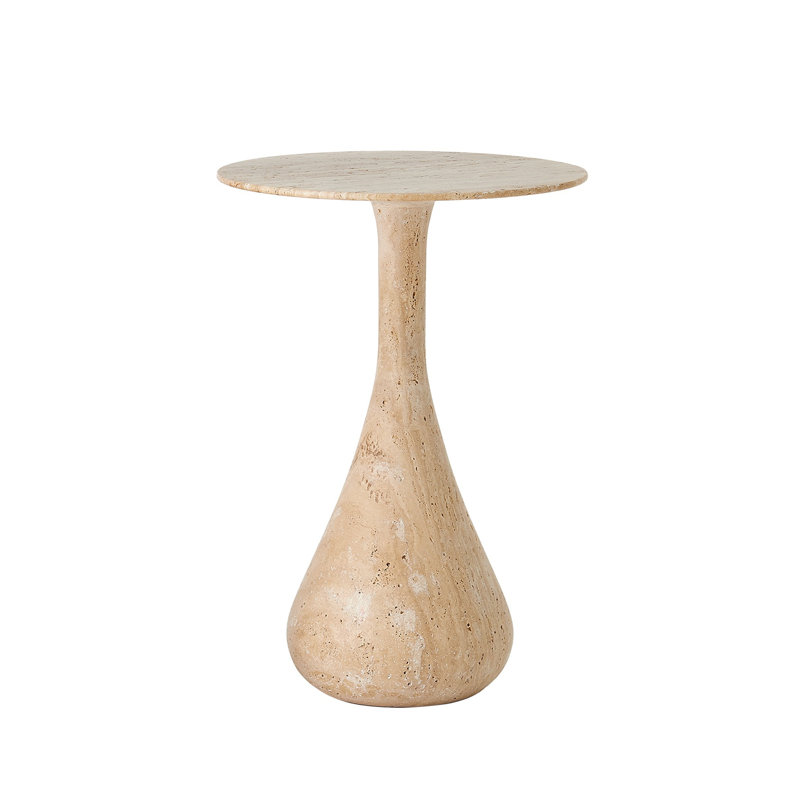 Stone End Table, 21" H x 14.75" W x 14.75" D