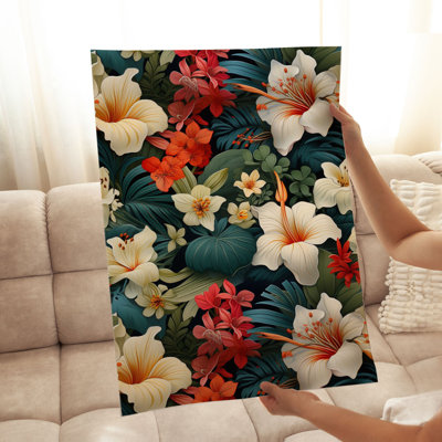 Floral, fleurs d'Hibiscus de HawaiIan II, impression d'art tropical sans cadre