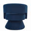 Fauteuil demi-tonneau pivotant rembourré en velours-540599336