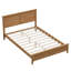 Lit plateforme moderne en bois massif avec support de lattes en bois robuste, aucun sommier requis-39502219-39502217