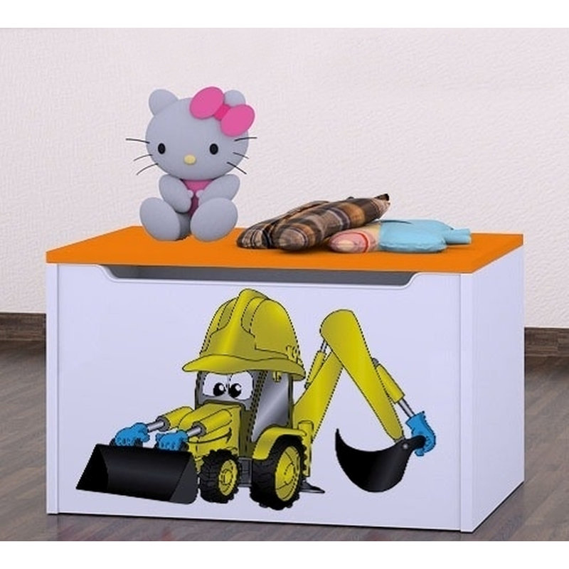 Sison Jasna Pear Excavator Toy Box, Orange