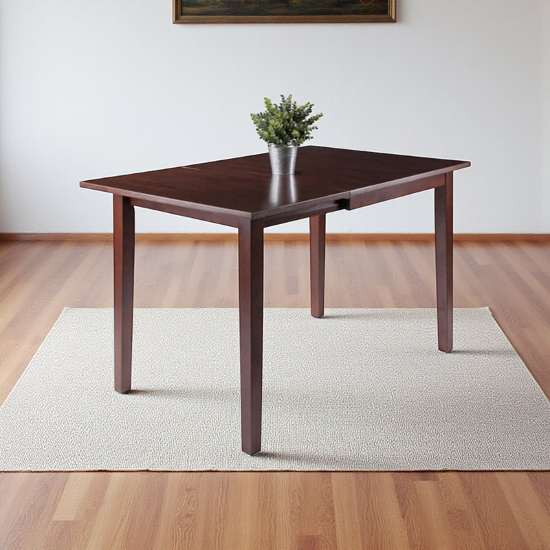 Bacourt Solid Wood Dining Set 3-Piece in Walnut Finish, 29.13" H X 47.45" W X 29.87" D