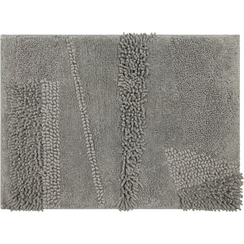 Tapis de bain lavable à la machine antidérapant Laverne, L 17 po x L 24 po, Gris froid
