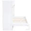 Lit simple TG avec bureau, conduit, charge. Blanc. Composé de bois massif pour un bureau pratique ou un bureau de chambre d'amis. Fabrication polyvalente