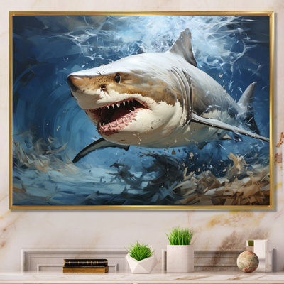 " Gray Teal Shark Stride "