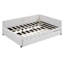 Lit de jour rembourré avec base de canapé-lit sans sommier, tissu en lin-1061838469