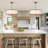 5 - Light 19.69“ Modern Drum Chandelie With Drum Linen Shade For Kitchen Island Living Room Bedroom-118849921