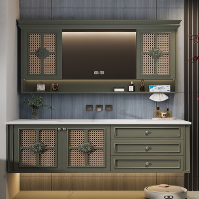 Armoire de salle de bain de style rétro français sur pied
