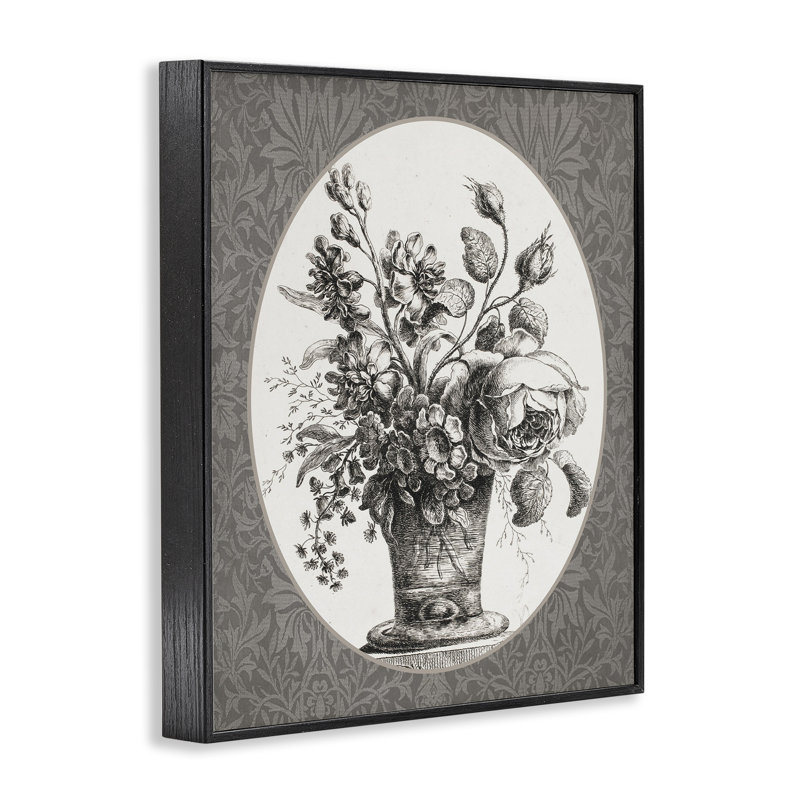 Art antique, estampe numérique encadrée, Giclée encadrée noir minuit, H 14 po x l 11 po