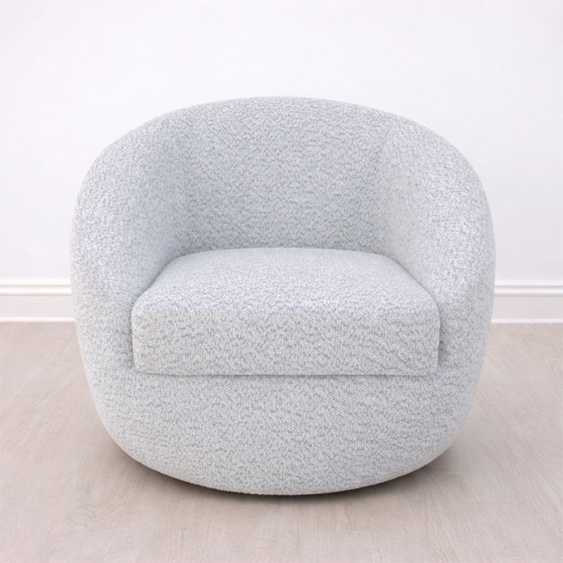 Olivia Swivel Chair Silver Blue