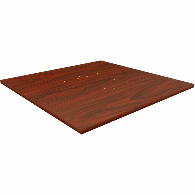 Hôtellerie / conférence / table carrée, 1" H x 36" W x 36" D, Noyer