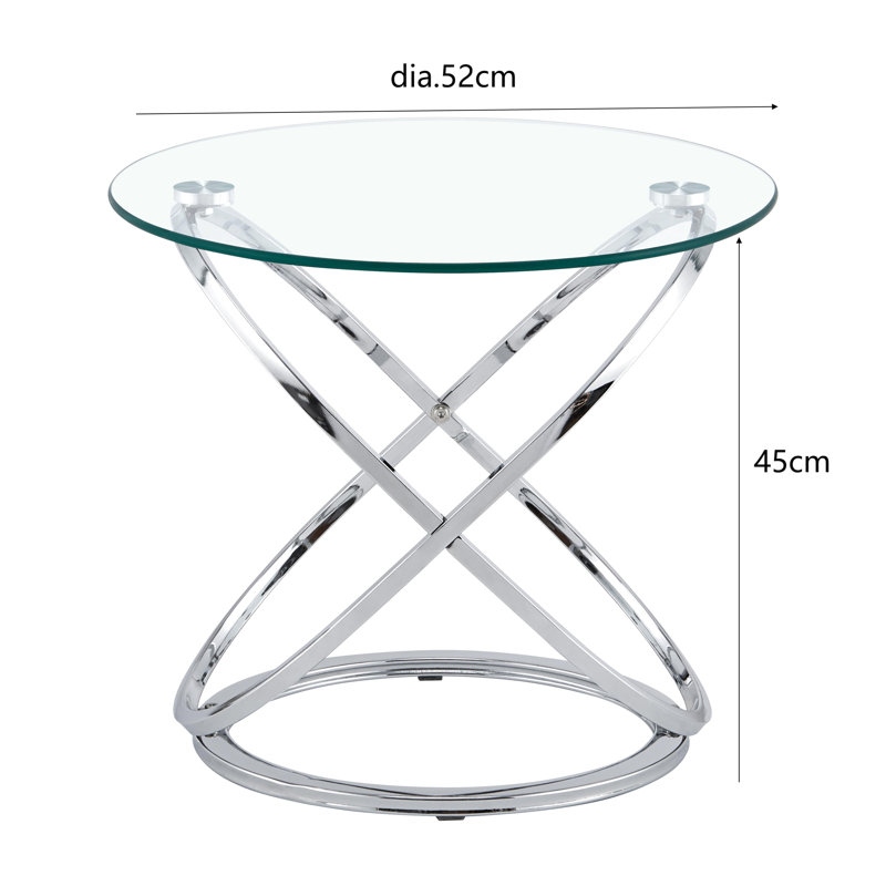 Claiden End Table, Silver