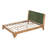 Premium Pine Wood Queen Bed Frame,Queen Size Bed Frame With Headboard Included,Mid Century Modern Bed,Natural&Green Color-1999844339-1999844337