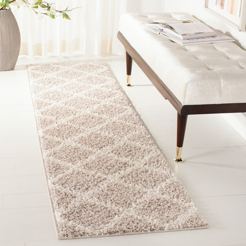 Helsel Shag Performance Geometric Rug, Runner 2' x 8'