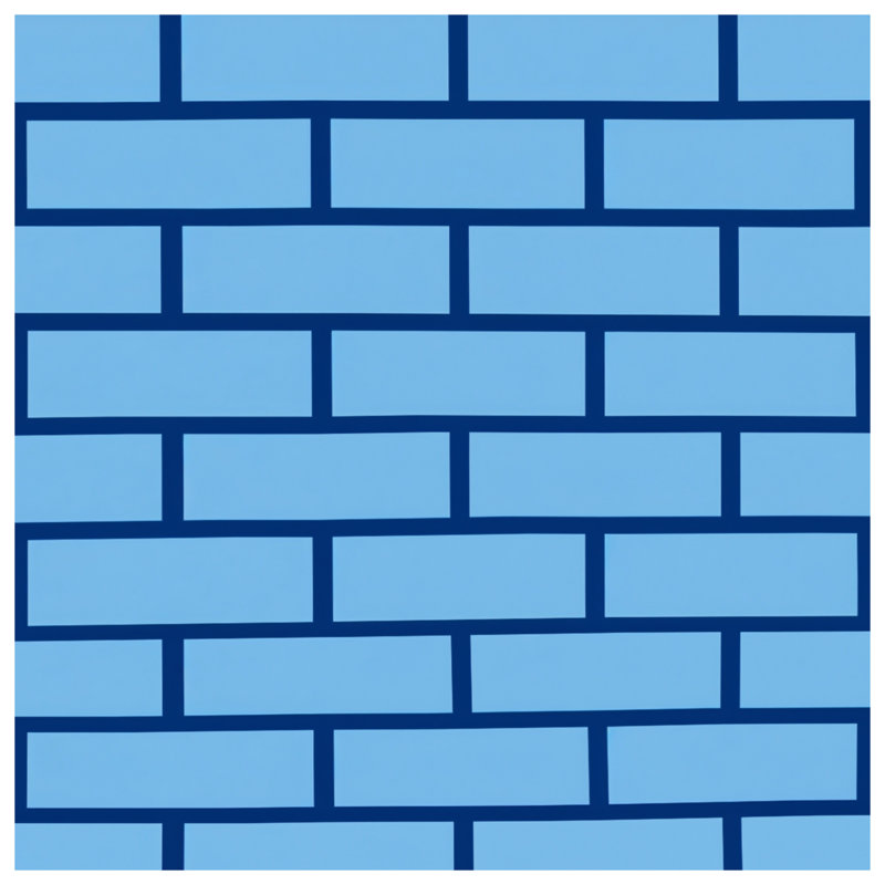 Couvertures murales bleu brique, 60in W x 80in H