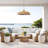 Aurelia Outdoor Rattan Pendant Light - 24" Natural Large Dome 1-Light Polished Handwoven Dimmable Hanging Light For Patio & Porch in Coastal, Farmhouse, Country & Rustic Style-579278925