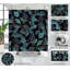 Pack of 1 Leaves Flower Natural Modern Plant Shower Curtain with Hooks-1474828396