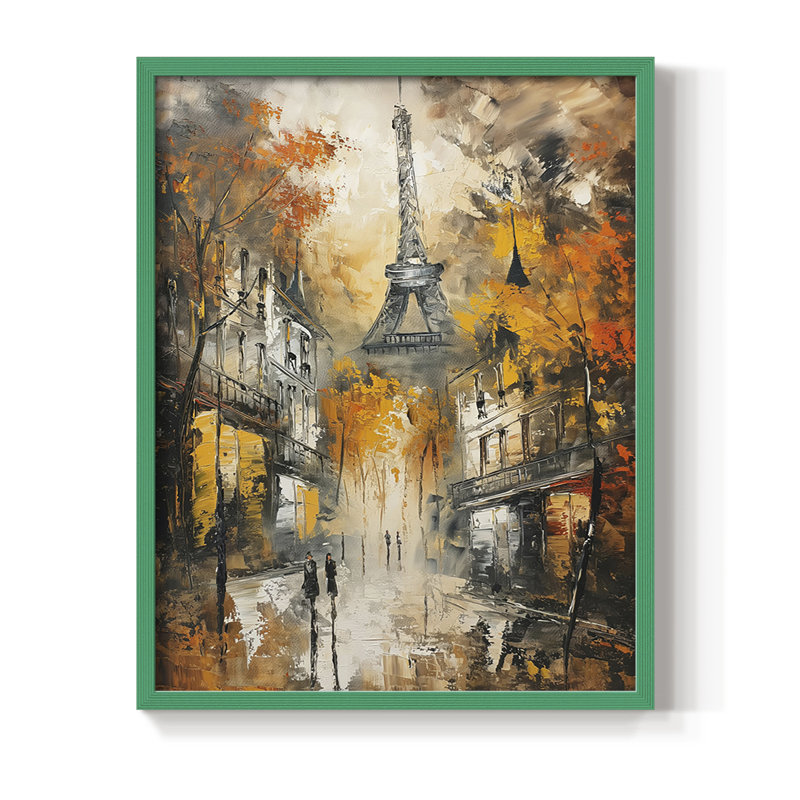 «LANDSCAPES Series CCCCLXXI», reproduction encadrée - bois massif, H 30 po x l 24 po, Vert