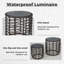 Lampe sur pied d'extérieur à énergie solaire brune 17,75 po Lumweave-119696321