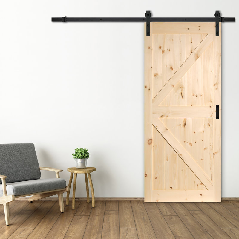 Porte de grange en pin lambrissé Sierra K-Design