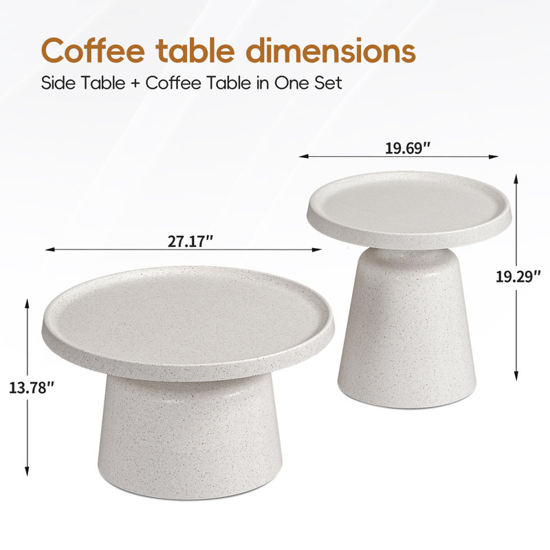 Ensemble de 2 tables basses gigognes Modern Modern