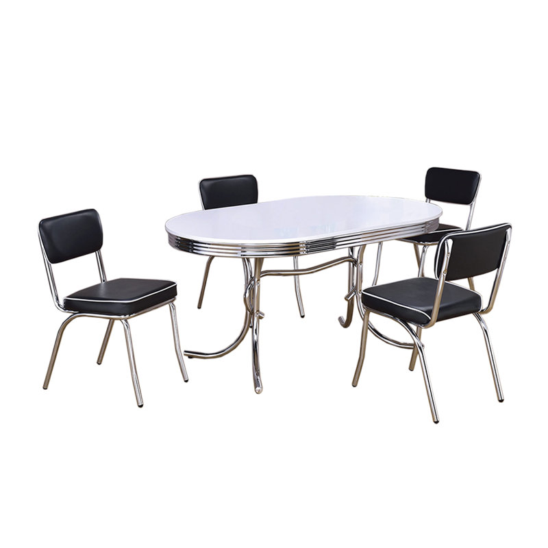 Ensemble de salle à manger ovale L 60 po x l 36 po Jacksonville, Noir
