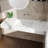 MEDUNJESS 47'' Wall Mount Bathroom Sink Solid Surface Bathroom Sink in White