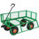 Chariot de jardin robuste, chariot en acier avec capacité de 1400 lb, roues tout-terrain de 13 po, poignée rotative, vert