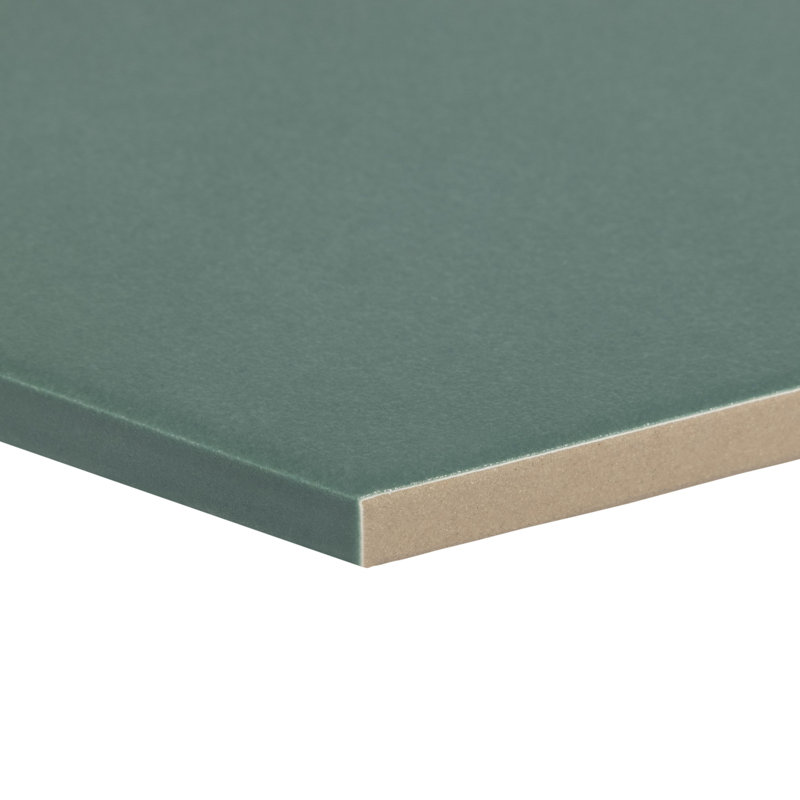 9'' W x 7.8'' L Porcelain Singular Tile, Green