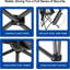 2PCS Collapsible Folding Camping Chairs