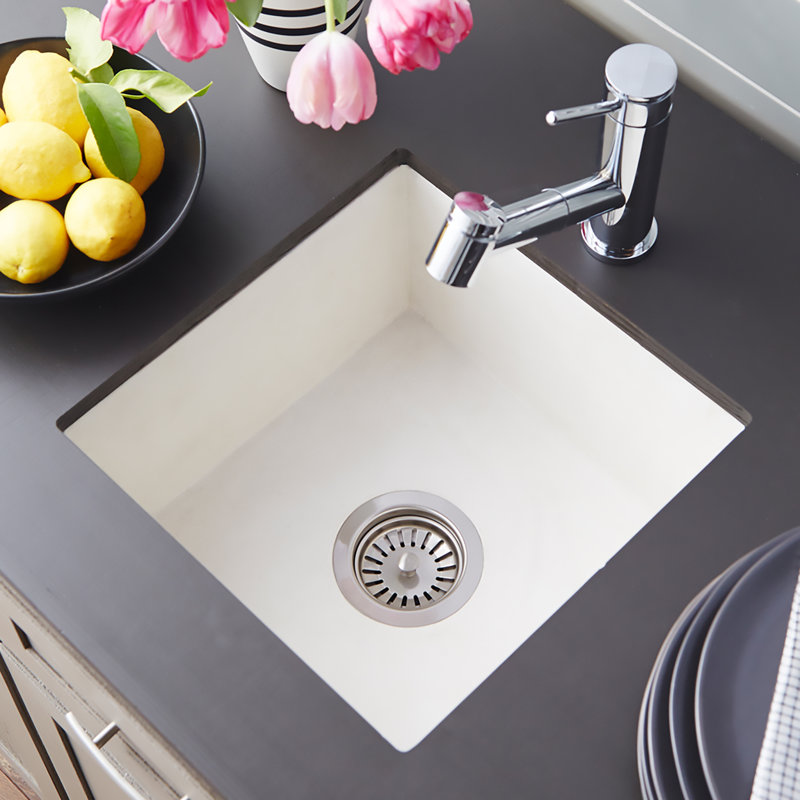 Ventana 15" L x 15" W Kitchen Sink, Pearl