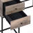 Writing Desk, Rustic Oak & Black 4-Drawer