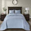 Couvre-lit réversible Blue Queen - matelassé texturé pour surdimensionné