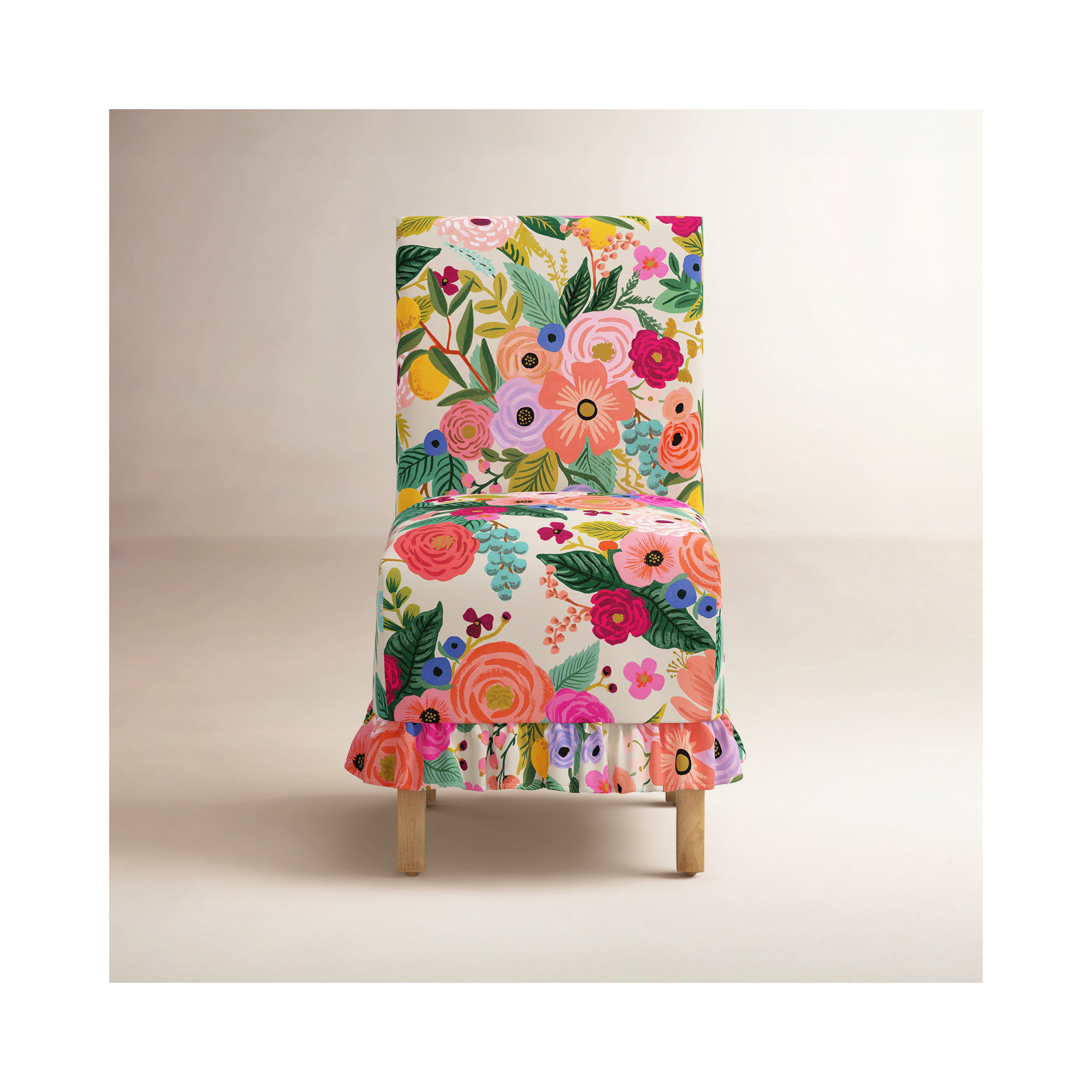 Louise Slipcover Dining Chair, Garden Party