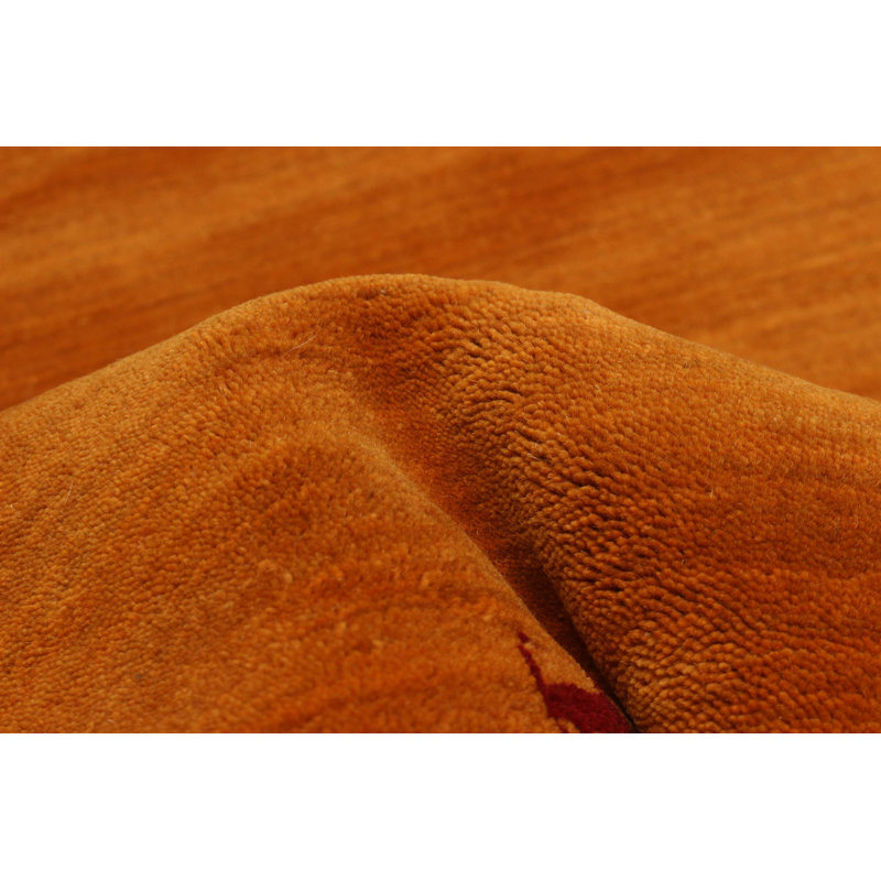 Kashkuli Gabbeh Orange Rug 5'0" x 5'0"