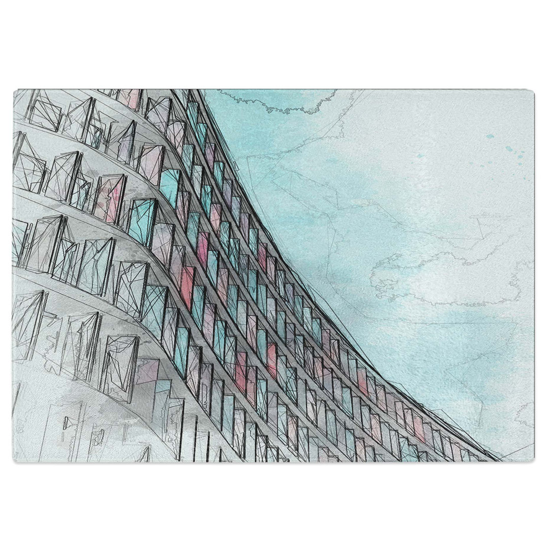 Tempered Glass Sketching the Architecture Vol.3 Chopping Board