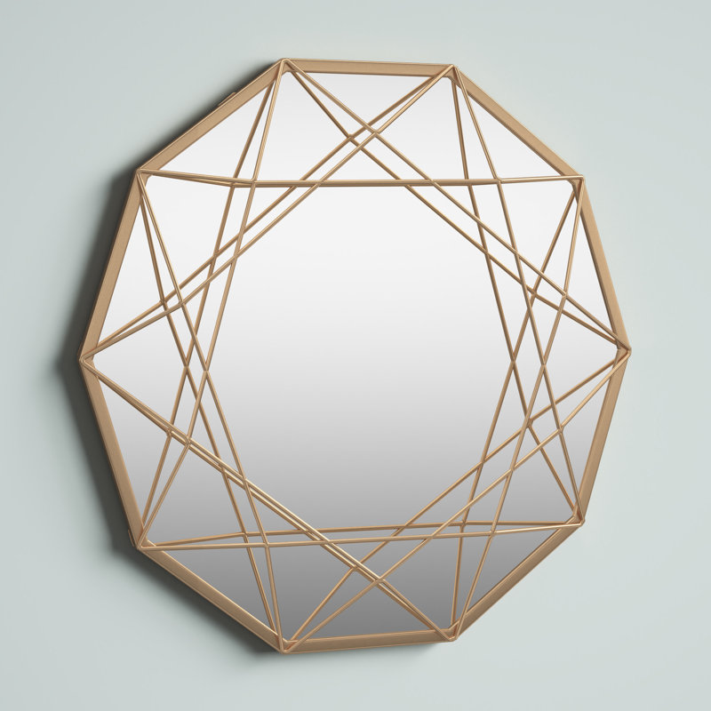 Miroir d'appoint Conkle Glam, Or satiné