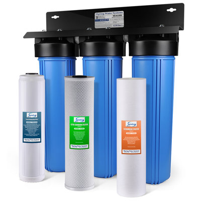 Ispring WGB32B-PB 3-Stage Whole House Water Filtration System With 20-Inch  Sediment, Carbon Block, And Lead Reducing Filter