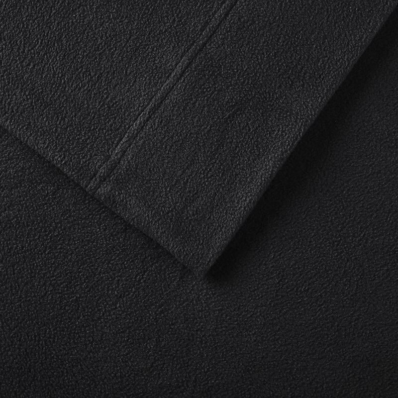 Micro Fleece Sheet Set, Twin XL, Black
