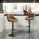 Newville Swivel Upholstered Adjustable Height Counter Stool with Metal Frame