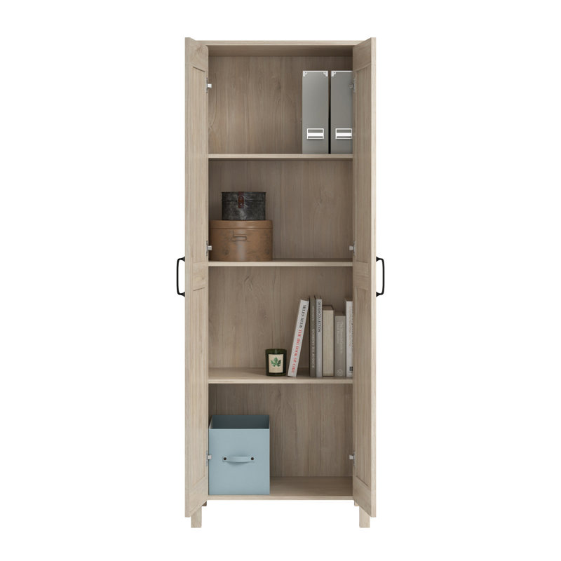 Armoire de rangement à 4 tablettes Colton, Chêne crayeux