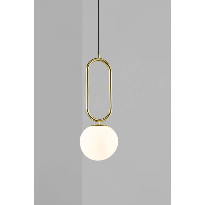 1 - Light Brass/Opal White Unique/Statement Pendant