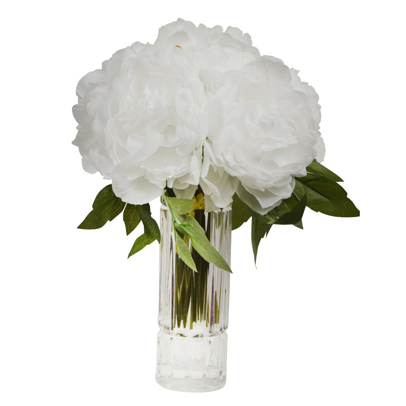 Bouquet de pivoines 11 po 11 po, Blanc