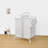White 2 110l Laundry Hamper With Lid, Cloth Basket For Clothes & Storage, Large Sorting Cards Capacity